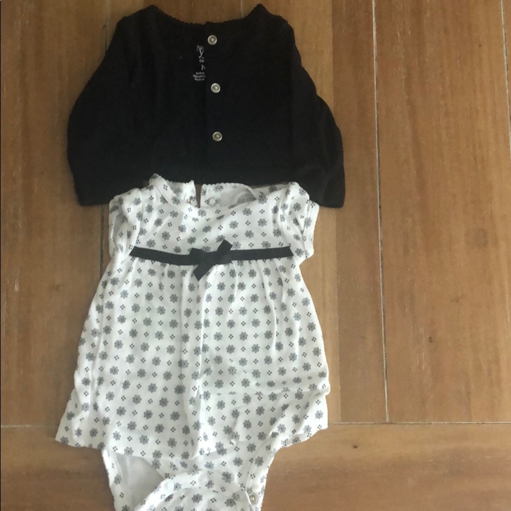 Carters dress with black sweater.